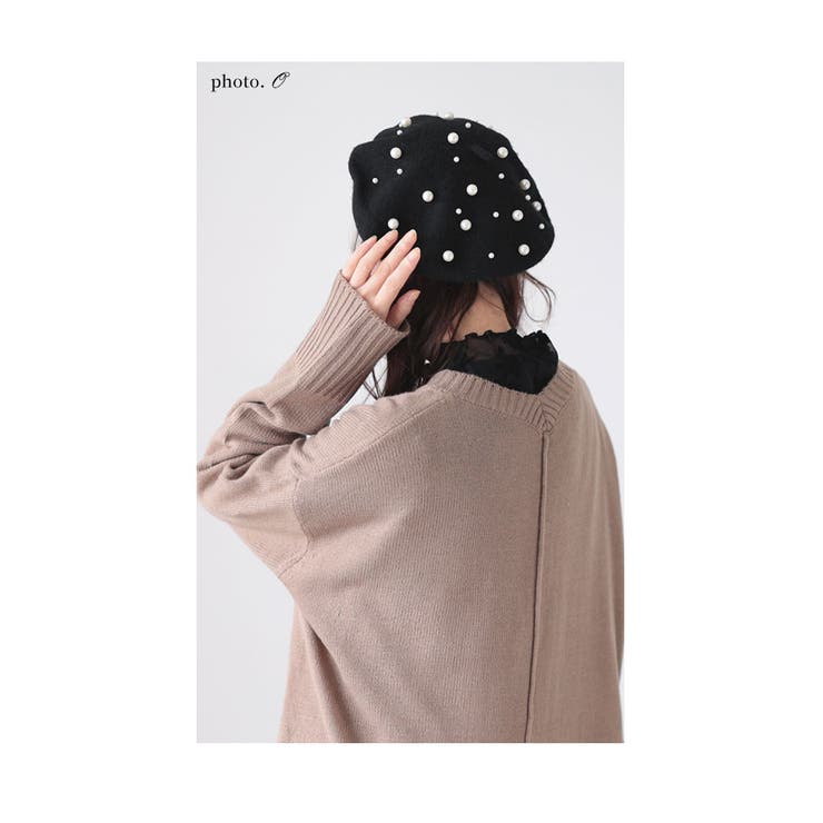リッチに艶めく上品なパール付きベレー帽 レディース ファッション | Sawa a la mode | 詳細画像7 