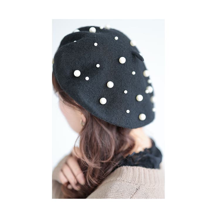 リッチに艶めく上品なパール付きベレー帽 レディース ファッション | Sawa a la mode | 詳細画像8 