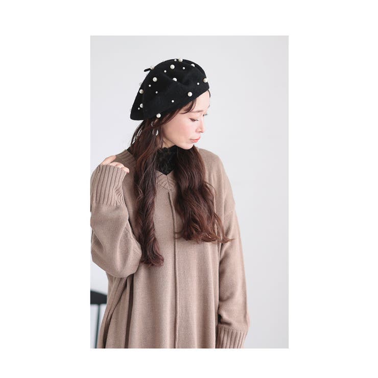 リッチに艶めく上品なパール付きベレー帽 レディース ファッション | Sawa a la mode | 詳細画像9 