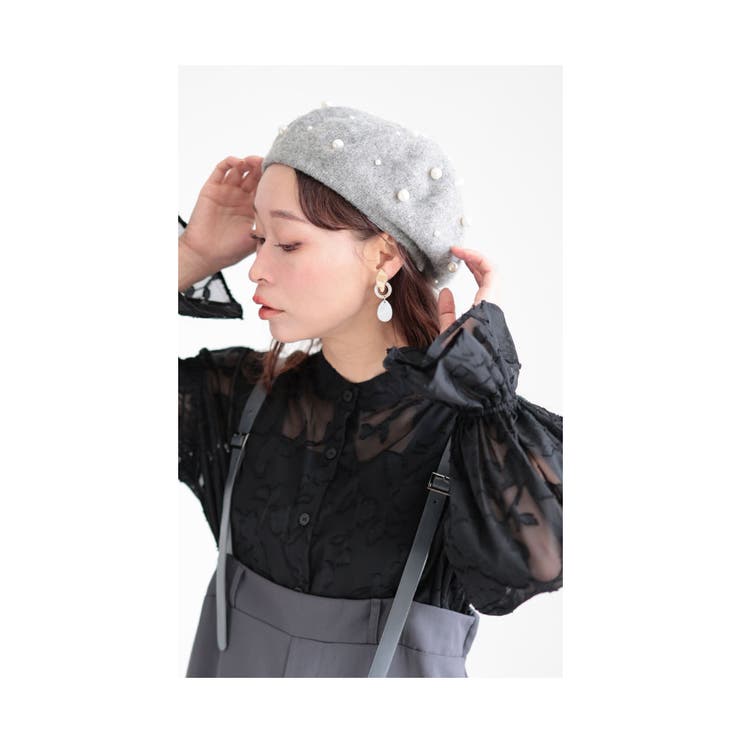 リッチに艶めく上品なパール付きベレー帽 レディース ファッション | Sawa a la mode | 詳細画像13 