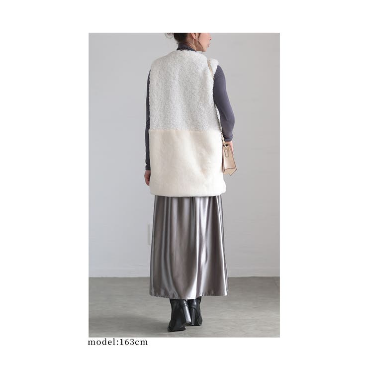 華やかさを身に纏うエコファーベスト【11月2日20時販売新作】