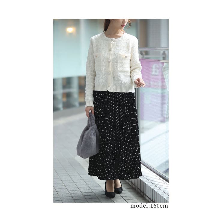 きらり煌くラメツイード風ニットカーディガン レディース ファッション | Sawa a la mode | 詳細画像14 