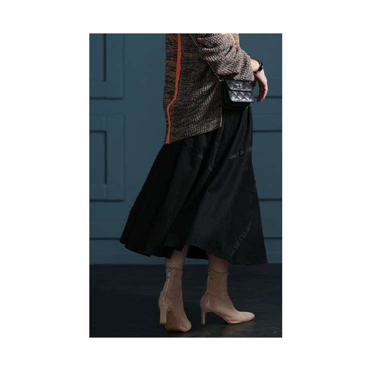 高級感とリッチな質感スウェードフレアスカート レディース ファッション | Sawa a la mode | 詳細画像15 