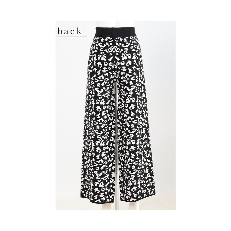 キリッとした粋な着こなしレオパード柄ニットパンツ レディース ファッション[品番：SLMW0011151]｜Sawa a la  mode（サワアラモード ）のレディースファッション通販｜SHOPLIST（ショップリスト）