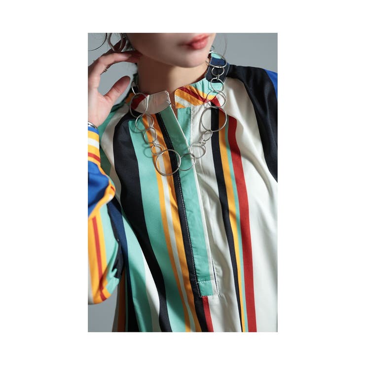 心躍る鮮やかレトロストライプ柄ワンピース レディース ファッション[品番：SLMW0011158]｜Sawa a la mode（サワアラモード  ）のレディースファッション通販｜SHOPLIST（ショップリスト）