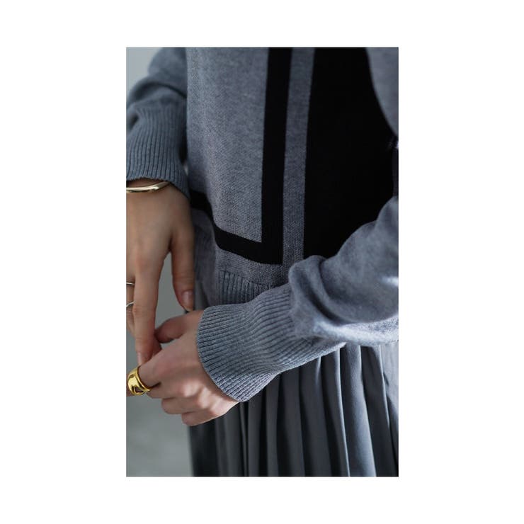 着痩せる魔法のライン異素材プリーツワンピース レディース ファッション | Sawa a la mode | 詳細画像14 