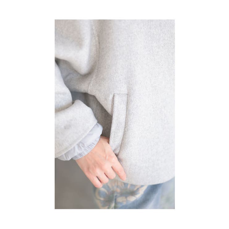 ダブルフェイスフード付きウール混ジャケット【12月11日20時販売新作】