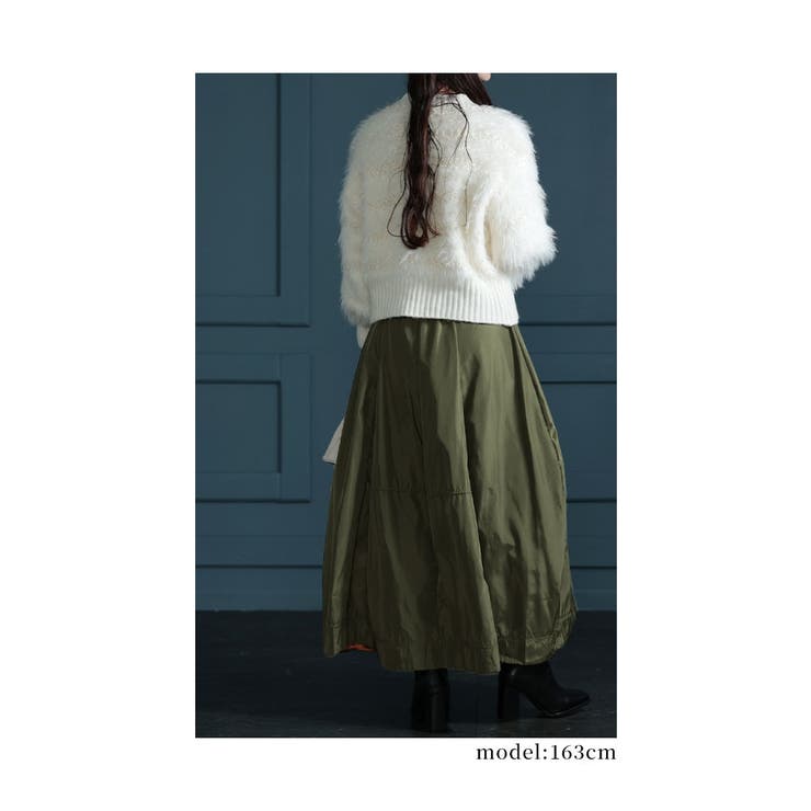 冬新作 垢抜け大人のミリタリーフレア艶スカート レディース ファッション スカート ミリタリー コクーン フレア タック フラップ ウエストゴム ファスナー 30代 40代 50代 60代 サワアラモード sawaalamode otona 大人 cawaii 可愛い 洋服 かわいい服 swmam-178200 垢抜け大人のミリタリーフレア艶スカート レディース ファッション