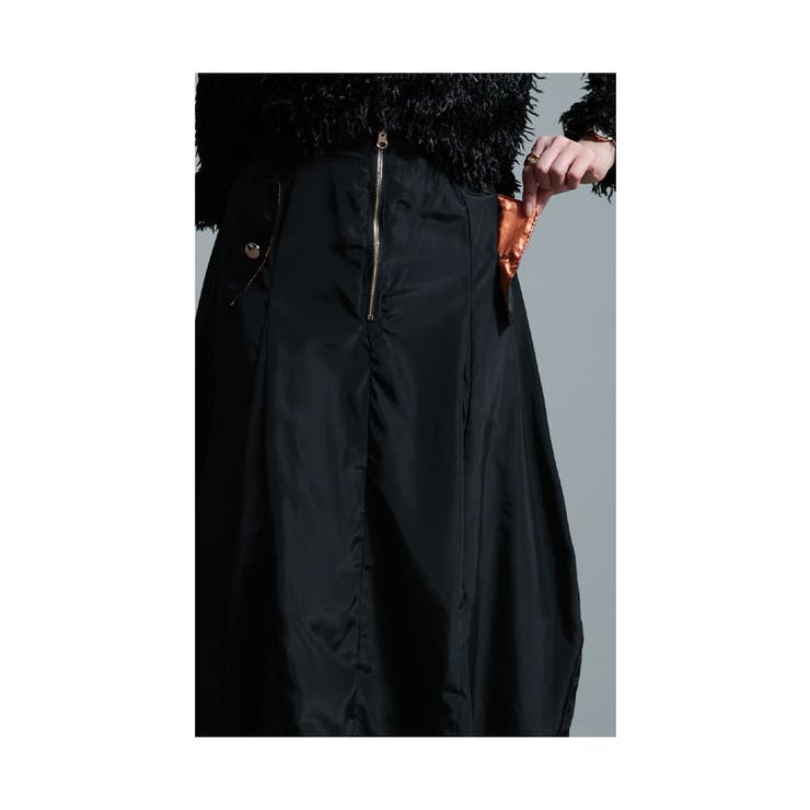 垢抜け大人のミリタリーフレア艶スカート レディース ファッション | Sawa a la mode | 詳細画像14 