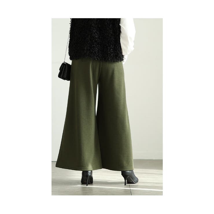寒さに負けない裏起毛ワイドパンツ【12月18日20時販売新作】