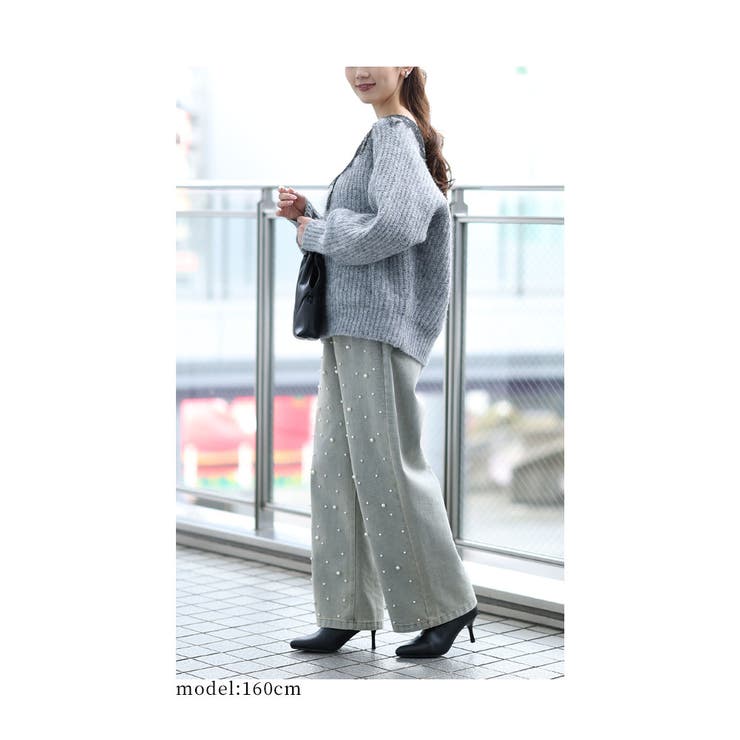 優美な花レースニットトップス【12月18日20時販売新作】