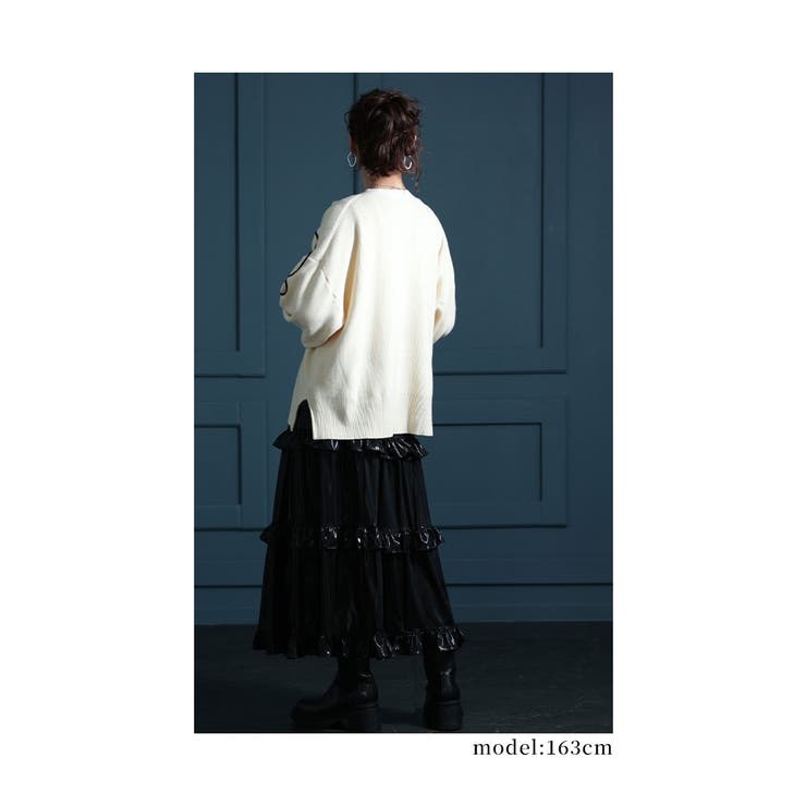 流れるレトロな可愛さリボン柄ニットカーディガン レディース ファッション | Sawa a la mode | 詳細画像8 