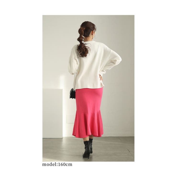 胸元に咲く花刺繍のニットトップス【1月15日20時販売新作】