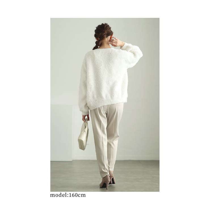 ルーズに着こなせるもっちりシャギーニットカーディガン レディース ファッション | Sawa a la mode | 詳細画像14 