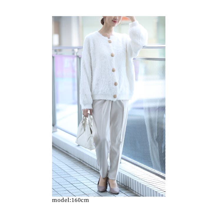 ルーズに着こなせるもっちりシャギーニットカーディガン レディース ファッション | Sawa a la mode | 詳細画像18 