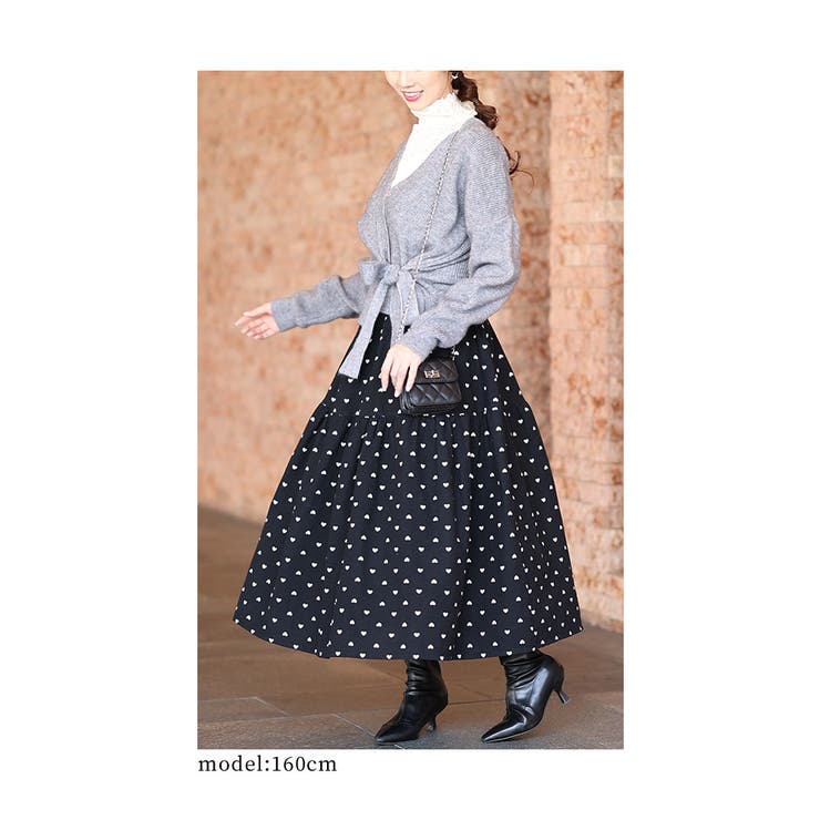 カシュクールニットとハートドットスカートのセットアップ レディース ファッション | Sawa a la mode | 詳細画像6 