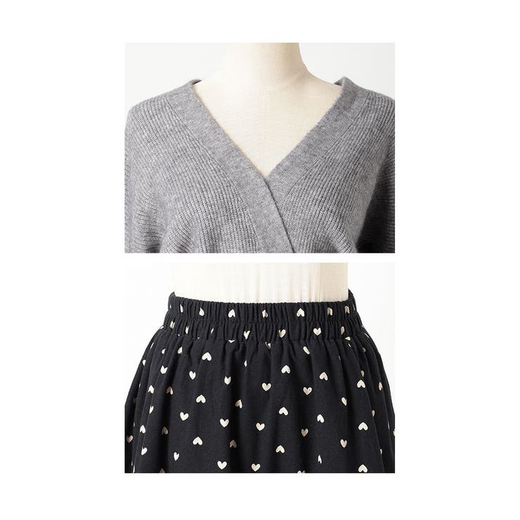 カシュクールニットとハートドットスカートのセットアップ レディース ファッション | Sawa a la mode | 詳細画像22 