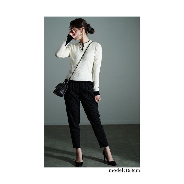 1枚でこなれる重ね着風リブニットトップス レディース ファッション | Sawa a la mode | 詳細画像5 