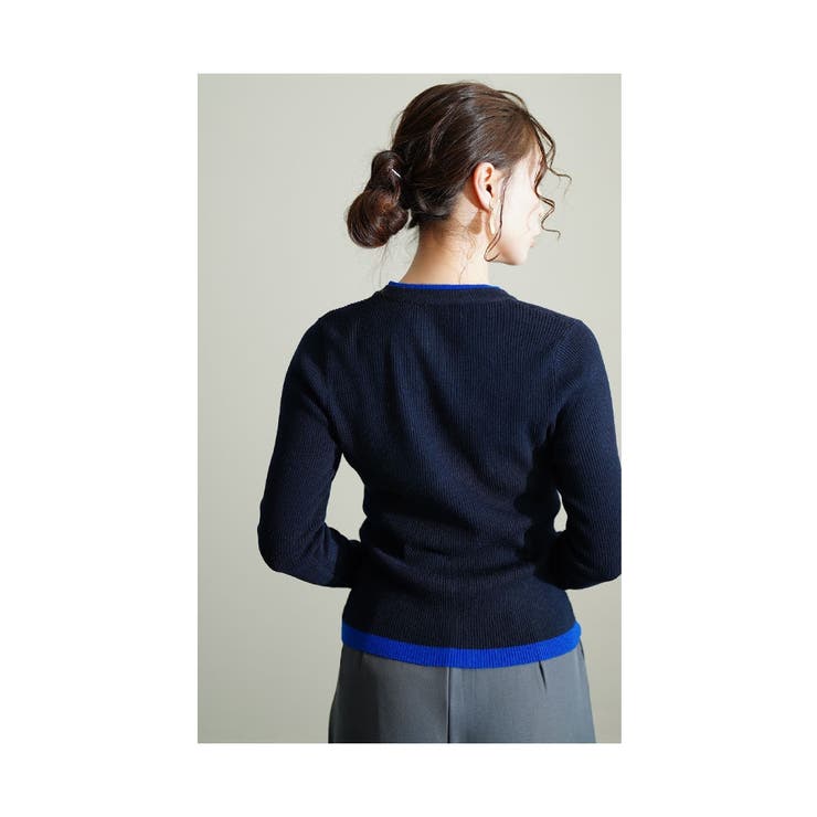 1枚でこなれる重ね着風リブニットトップス レディース ファッション | Sawa a la mode | 詳細画像12 