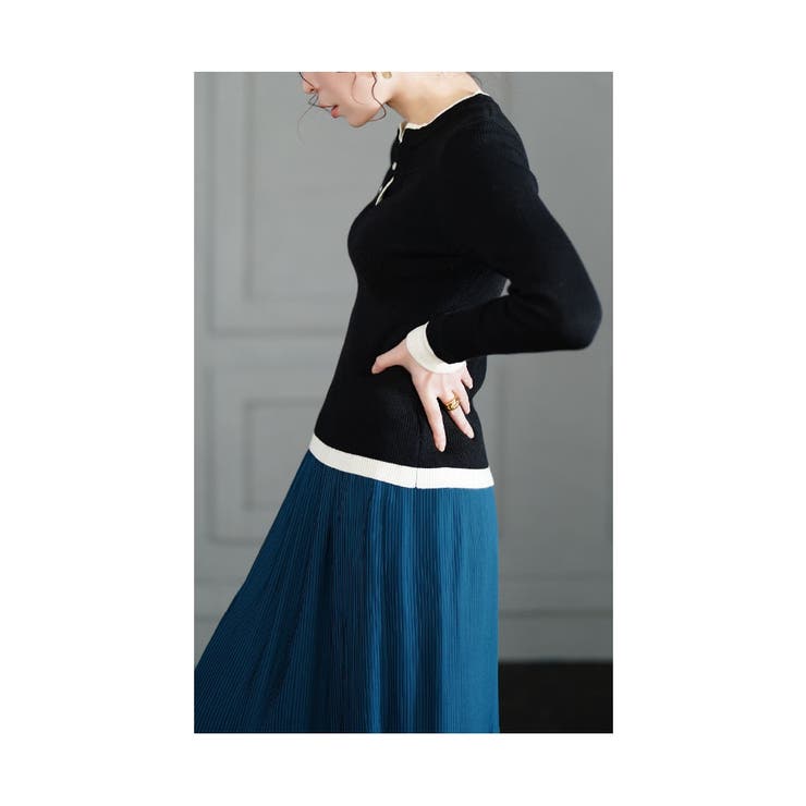 1枚でこなれる重ね着風リブニットトップス レディース ファッション | Sawa a la mode | 詳細画像19 