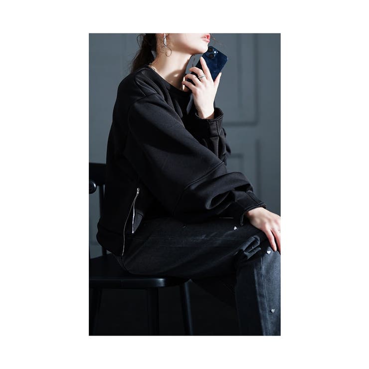 アップデートする裾ZIPスウェットプルオーバー【1月23日20時販売新作】