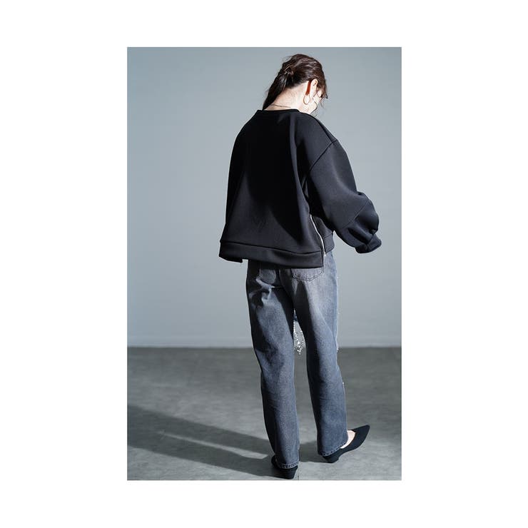 アップデートする裾ZIPスウェットプルオーバー【1月23日20時販売新作】