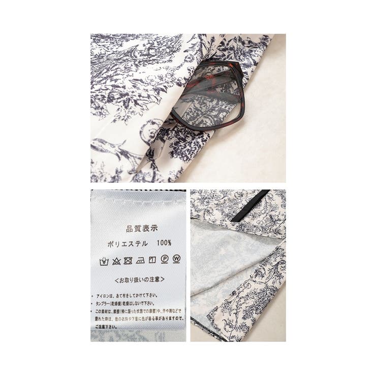 気品醸し出すトワルドジュイ柄シャツワンピース【1月20日20時販売新作】