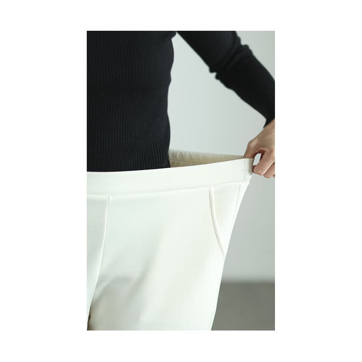モードを感じる裾螺旋デザインのストレートパンツ【2月1日20時販売新作】