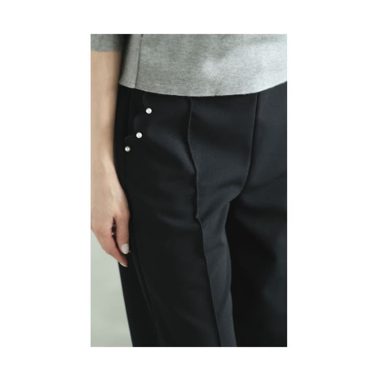パールポケットスカラップテーパードパンツ【2月1日20時販売新作】
