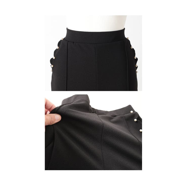 パールポケットスカラップテーパードパンツ【2月1日20時販売新作】