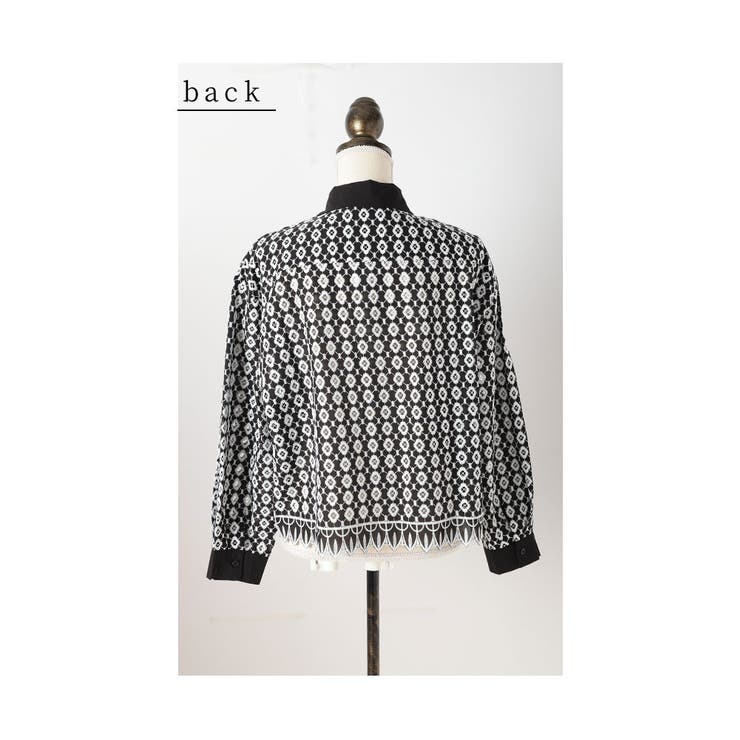 お花が浮かび上がるパンチングレースのコットンシャツブラウス レディース ファッシ… | Sawa a la mode | 詳細画像22 