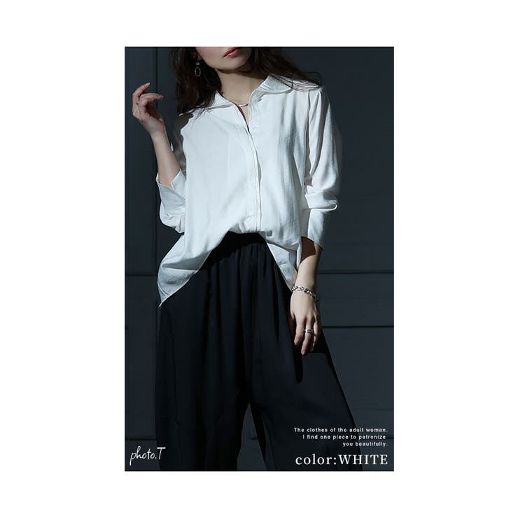 垢抜けるきちんと感漂うダブル比翼シャツ レディース ファッション