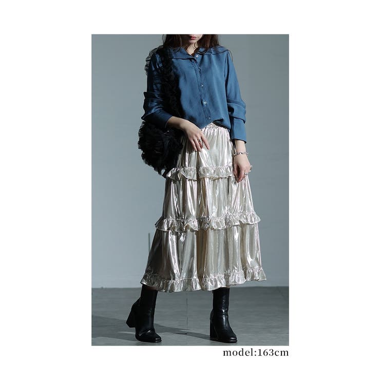 垢抜けるきちんと感漂うダブル比翼シャツ レディース ファッション | Sawa a la mode | 詳細画像14 