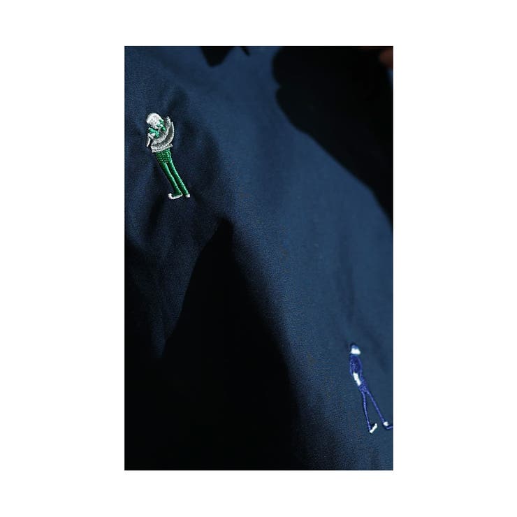 キャッチーな刺繍でリズムを加える長袖シャツ【2月13日20時販売新作】