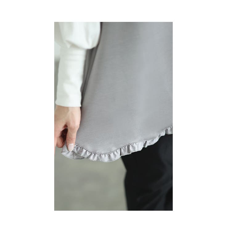 可愛いをプラスするミニフリルフレアチュニック【2月22日20時販売新作】