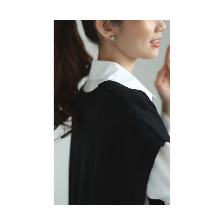 着まわしの幅が広がるニットベストとシャツワンピースの2点セット レディース ファ… | Sawa a la mode | 詳細画像8 