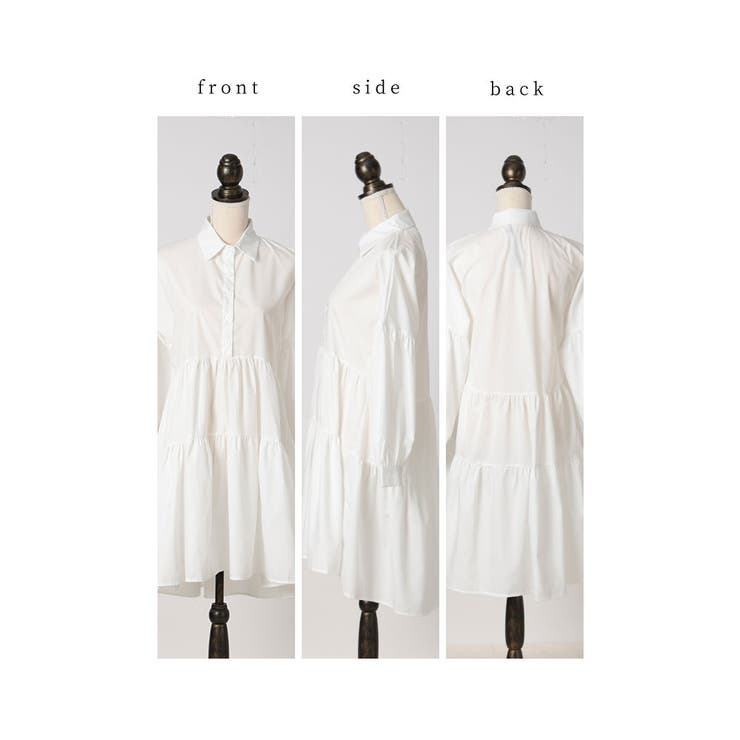 着まわしの幅が広がるニットベストとシャツワンピースの2点セット