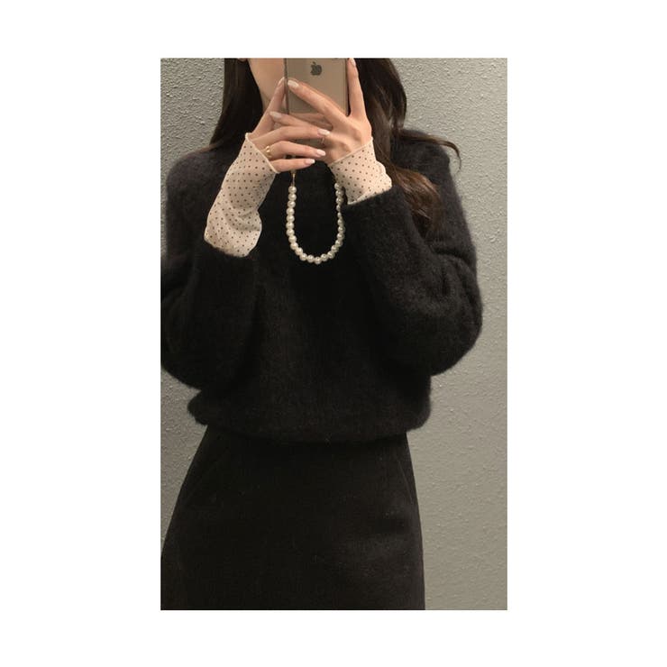 トレンド感溢れるドット柄シアーチュールトップス【2月26日20時販売新作】