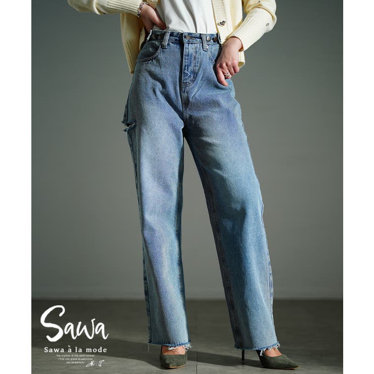大人の垢抜けヴィンテージダメージデニムパンツ レディース ファッション | Sawa a la mode | 詳細画像1 