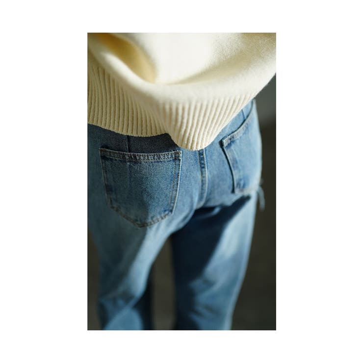 大人の垢抜けヴィンテージダメージデニムパンツ【2月27日20時販売新作】