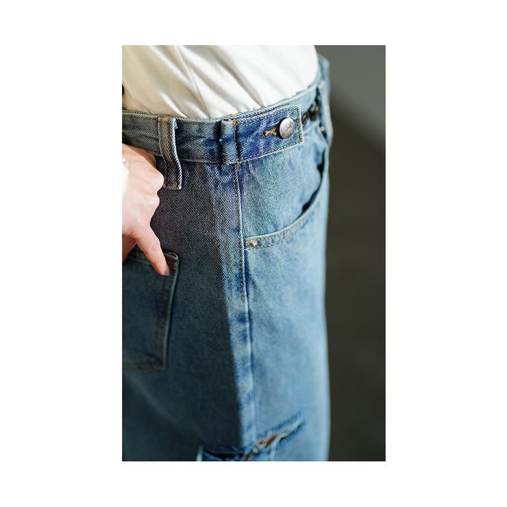 大人の垢抜けヴィンテージダメージデニムパンツ【2月27日20時販売新作】