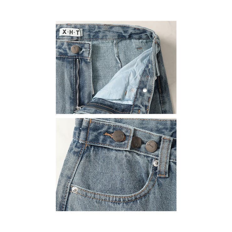 大人の垢抜けヴィンテージダメージデニムパンツ【2月27日20時販売新作】