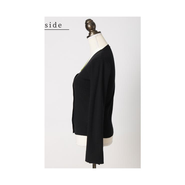 着映え力抜群な重ね着風配色ニットカーディガン レディース ファッション | Sawa a la mode | 詳細画像21 