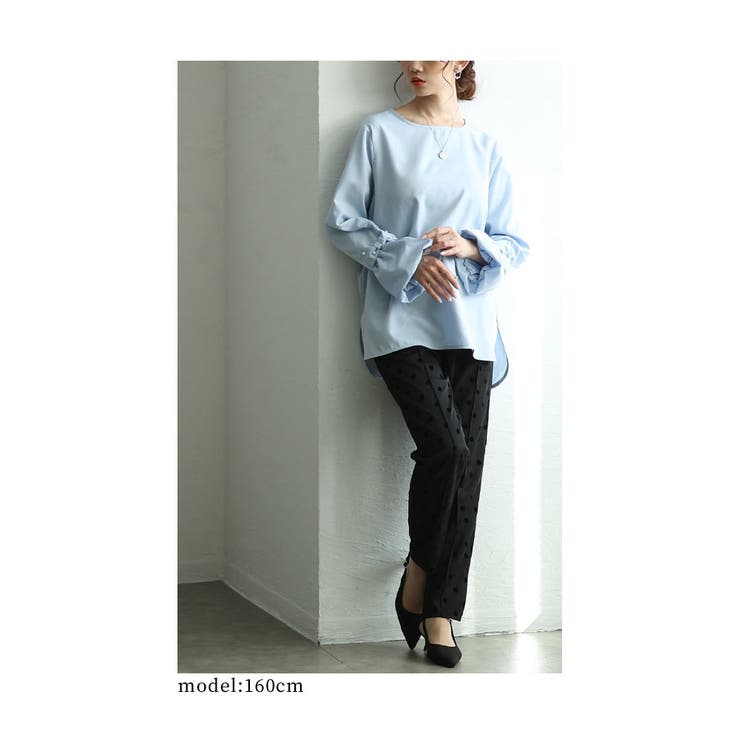 手元にリボンと艶やかパールを添えたきれいめトップス レディース ファッション | Sawa a la mode | 詳細画像3 