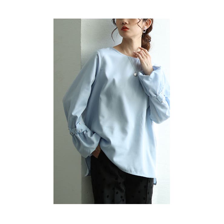 手元にリボンと艶やかパールを添えたきれいめトップス レディース ファッション | Sawa a la mode | 詳細画像9 