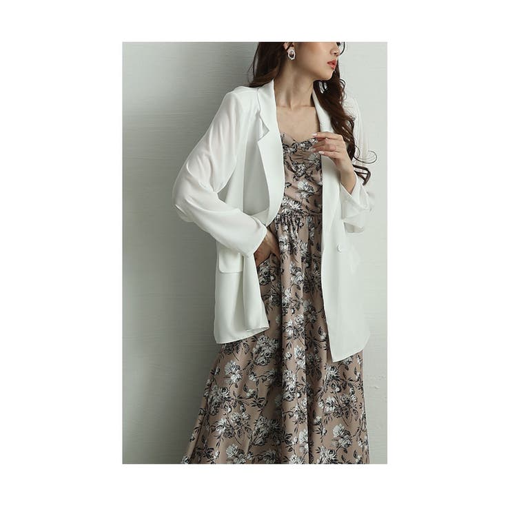 ElegChic ジャケット テーラードジャケット シンプルAライン