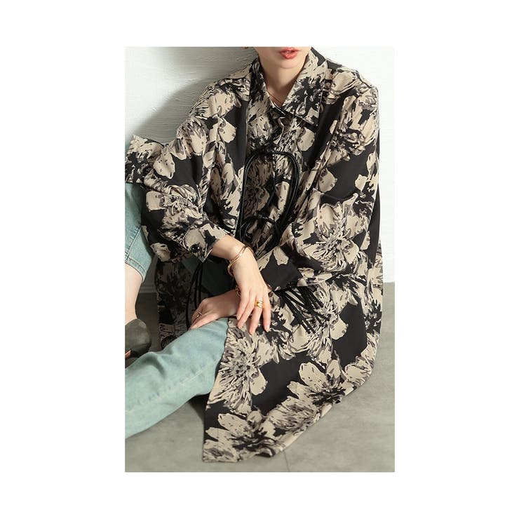 個性が宿る華やぎ花柄フリンジボタンシャツチュニック レディース ファッション | Sawa a la mode | 詳細画像15 
