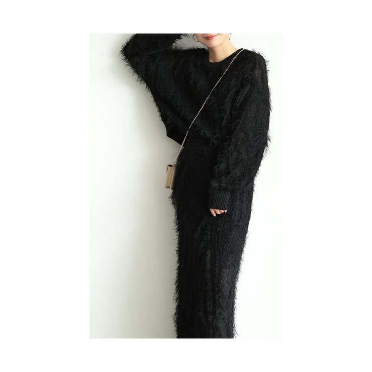 着映える旬顔フリンジストライプニット レディース ファッション | Sawa a la mode | 詳細画像17 