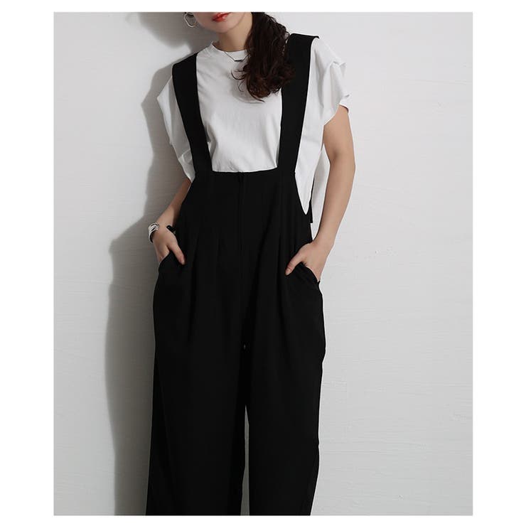 ハンサムに垢抜け大人の綺麗めサロペットパンツ【3月20日20時販売新作】