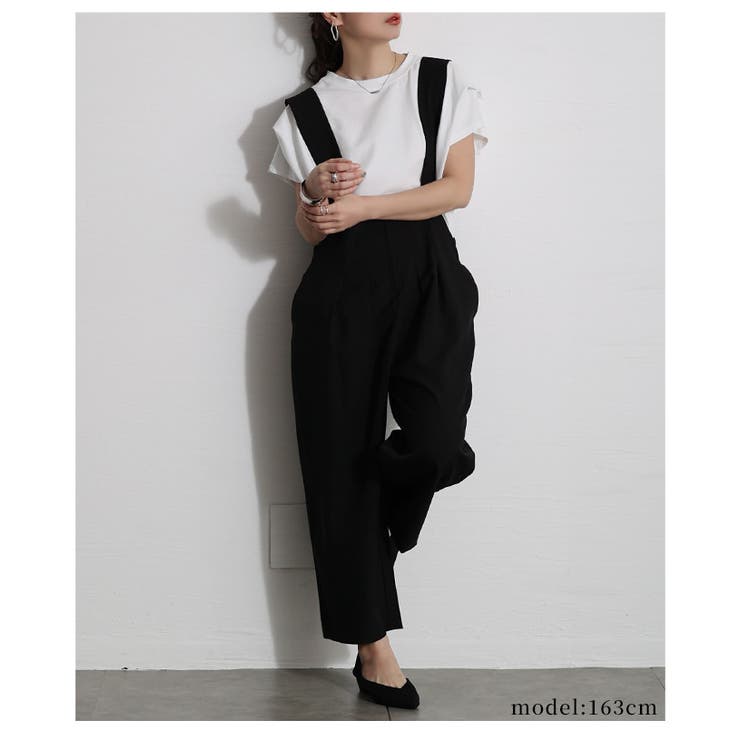 ハンサムに垢抜け大人の綺麗めサロペットパンツ【3月20日20時販売新作】